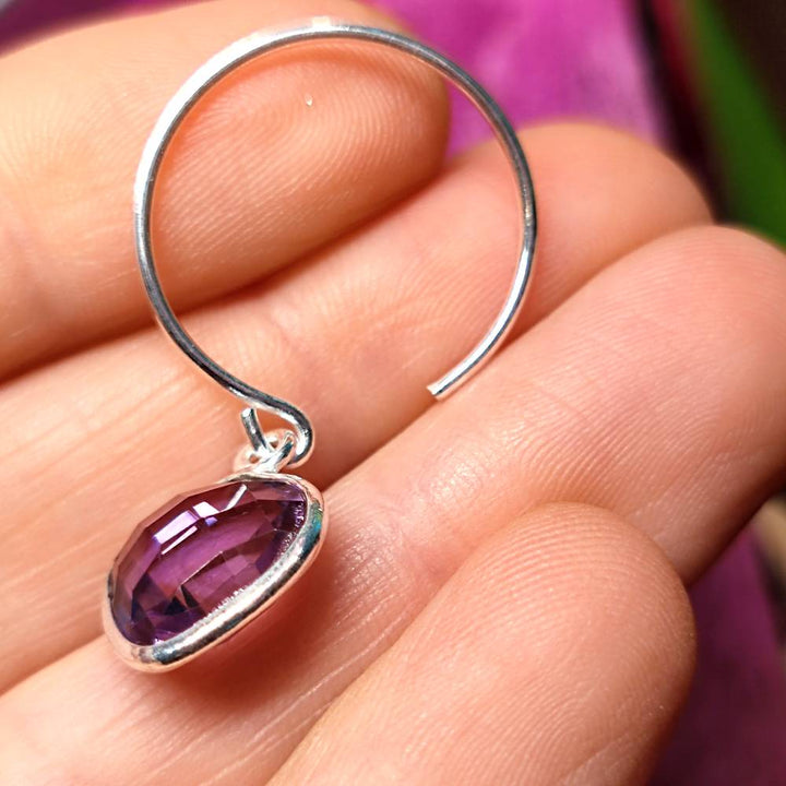 ORECCHINI etnici con pietra in argento 925 - ADALAJ