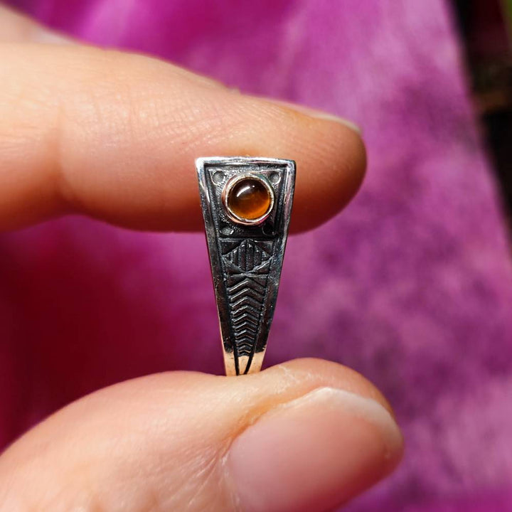 ORECCHINI etnici con pietra in argento 925 - DAHEGAM