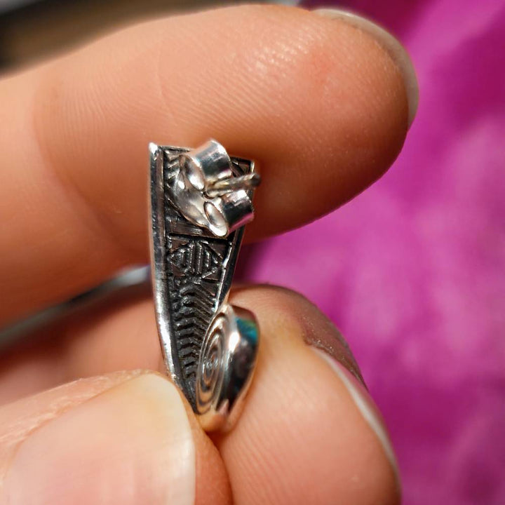 ORECCHINI etnici con pietra in argento 925 - DAHEGAM