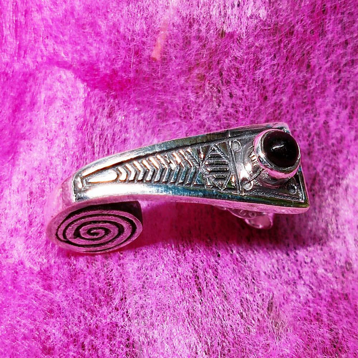 ORECCHINI etnici con pietra in argento 925 - DAHEGAM
