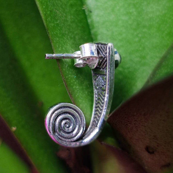 ORECCHINI etnici con pietra in argento 925 - DAHEGAM