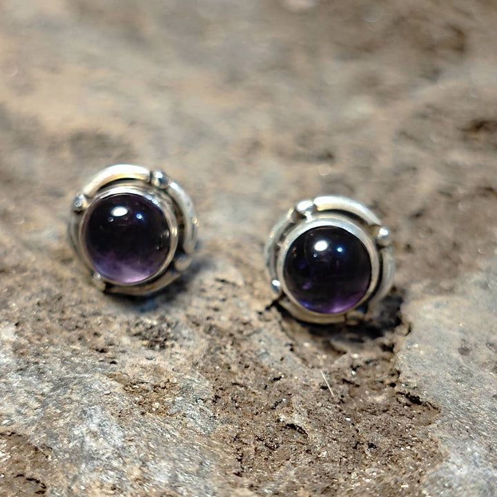 ORECCHINI etnici con pietra in argento 925 - MALPUR