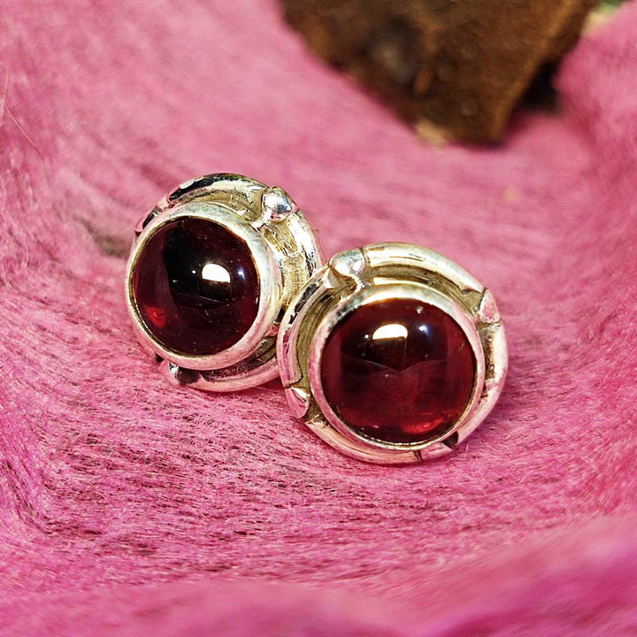 ORECCHINI etnici con pietra in argento 925 - MALPUR