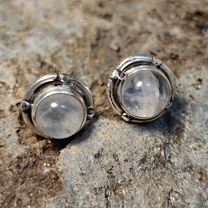ORECCHINI etnici con pietra in argento 925 - MALPUR