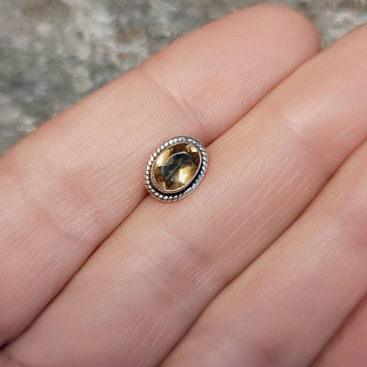 ORECCHINI etnici con pietra in argento 925 - PRANTIJ