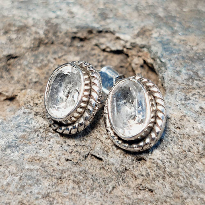 ORECCHINI etnici con pietra in argento 925 - PRANTIJ
