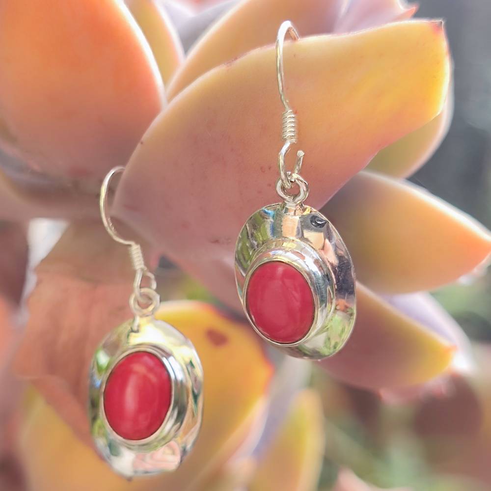 ORECCHINI etnici con pietra in argento 925 - SANAH