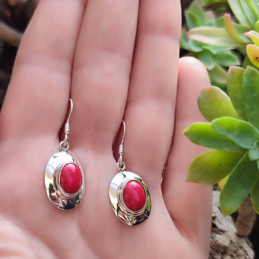 ORECCHINI etnici con pietra in argento 925 - SANAH