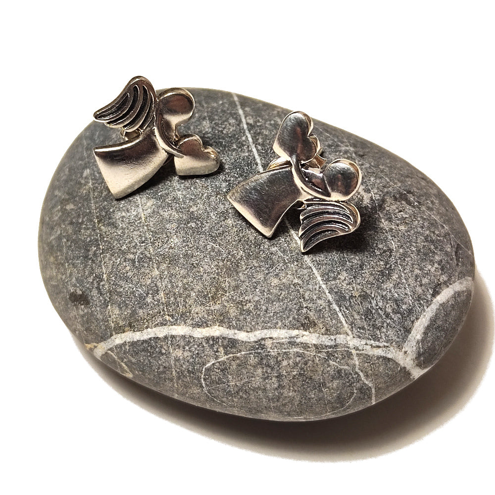 Orecchini da lobo a forma di Angelo con cuore