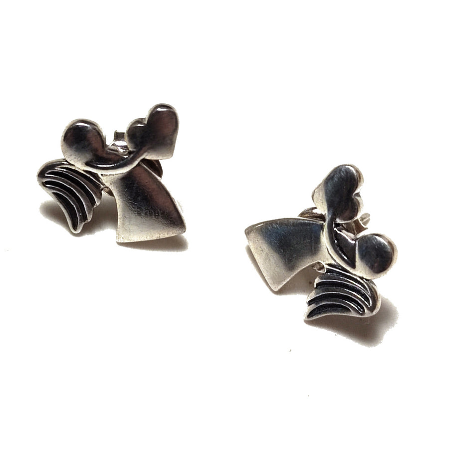 Orecchini da lobo a forma di Angelo con cuore