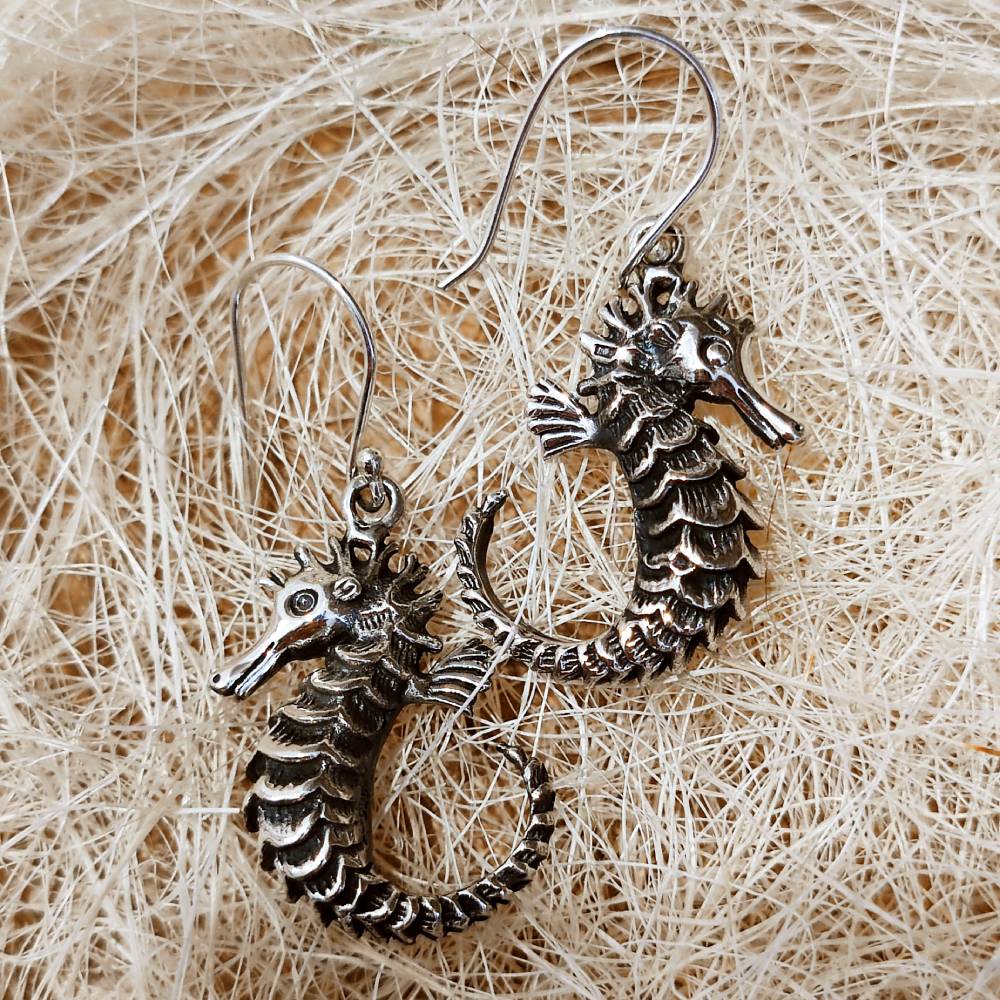 ORECCHINI cavalluccio marino in argento 925 - DEBRHA