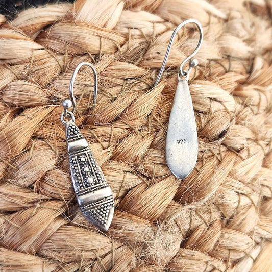 ORECCHINI etnici in argento 925 mini KAREN goccia