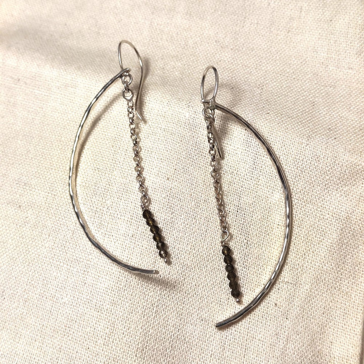 ORECCHINI con tormalina argento 925