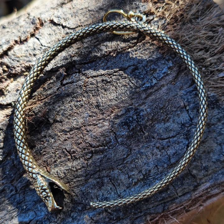 VITTANATH ORECCHINI indiani con serpenti in ottone