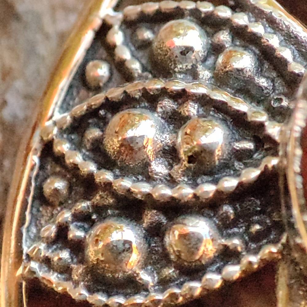 ORECCHINI etnici argento 925 con pietra - MORADABAD