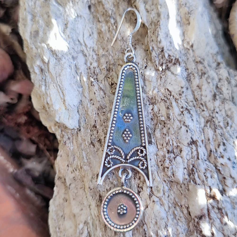 ORECCHINI etnici in argento 925 - LAWAN