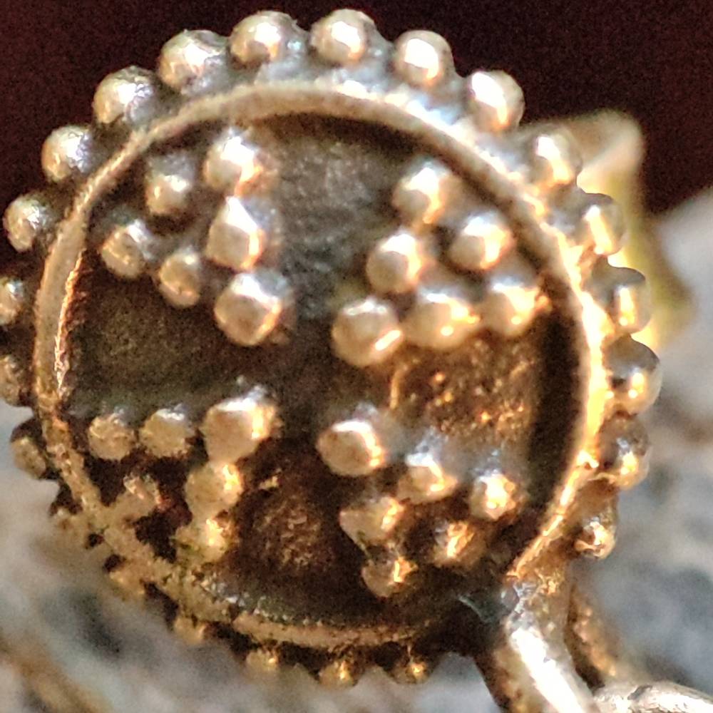 ORECCHINI etnici con pietra in argento 925 - MAKRAI