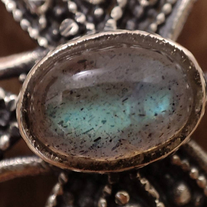 ORECCHINI etnici argento 925 con pietra - MORADABAD