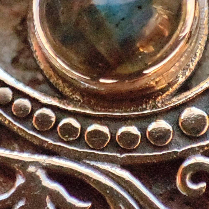 ORECCHINI etnici con pietra in argento 925 - SANAWAD