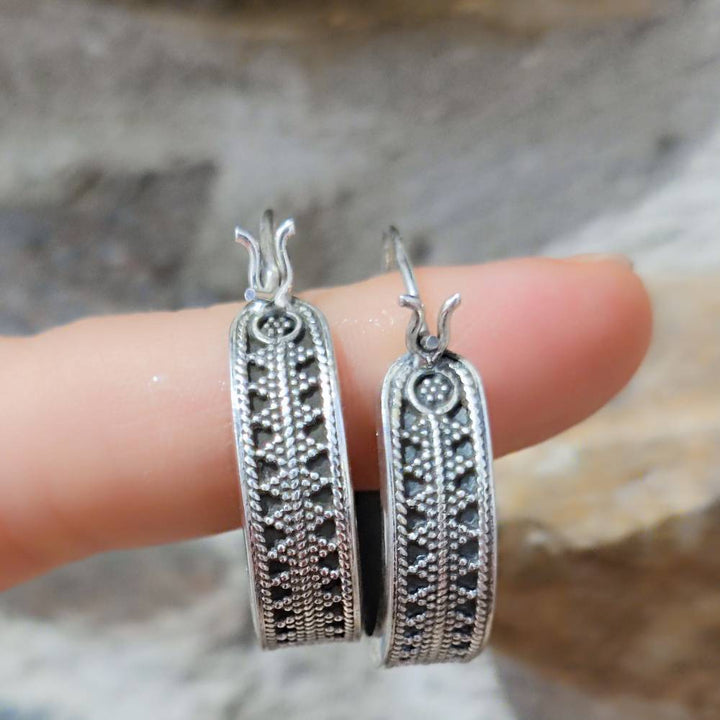 ORECCHINI etnici in argento 925 - DHALENI