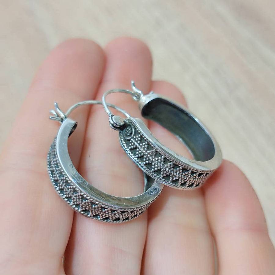 ORECCHINI etnici in argento 925 - DHALENI