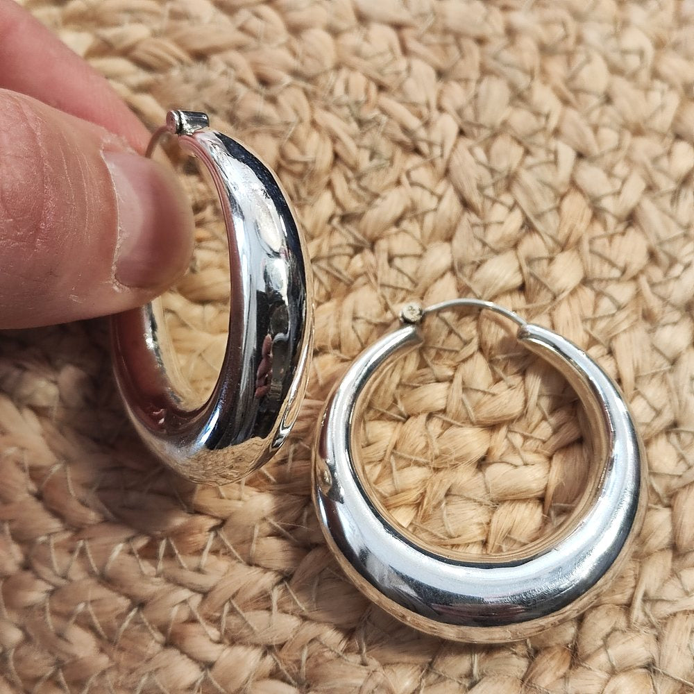 ORECCHINI cerchio argento donna - NIROLI