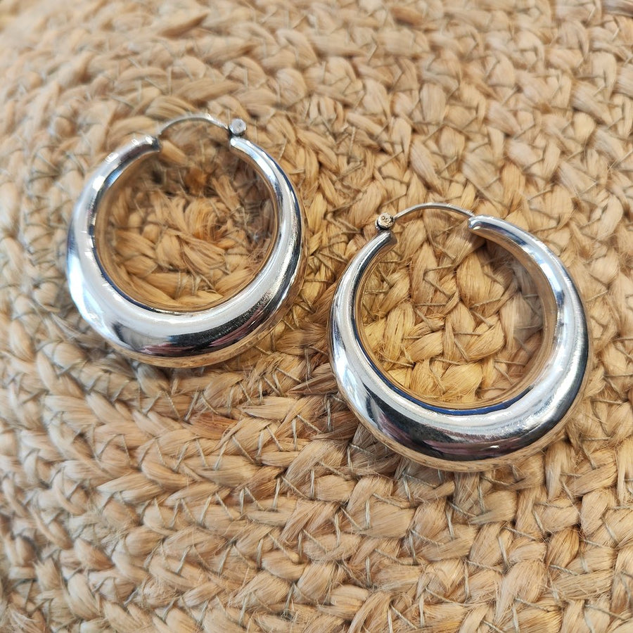 ORECCHINI cerchio argento donna - NIROLI