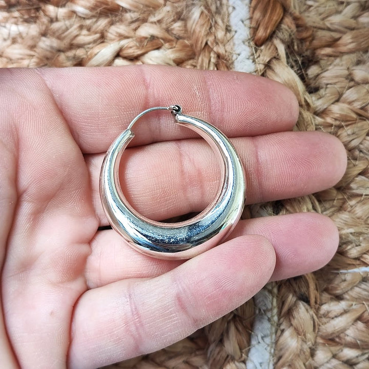 ORECCHINI cerchio argento donna - NIROLI