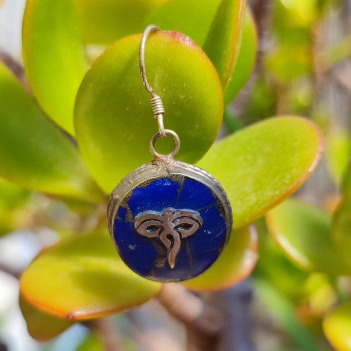 Buddha eyes brass earrings