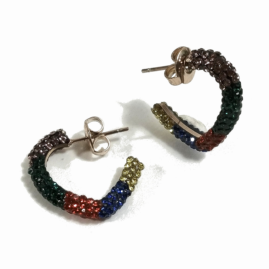 ORECCHINI  con strass in acciaio 316 L Chirurgico ORECCHINI  | Cuore
