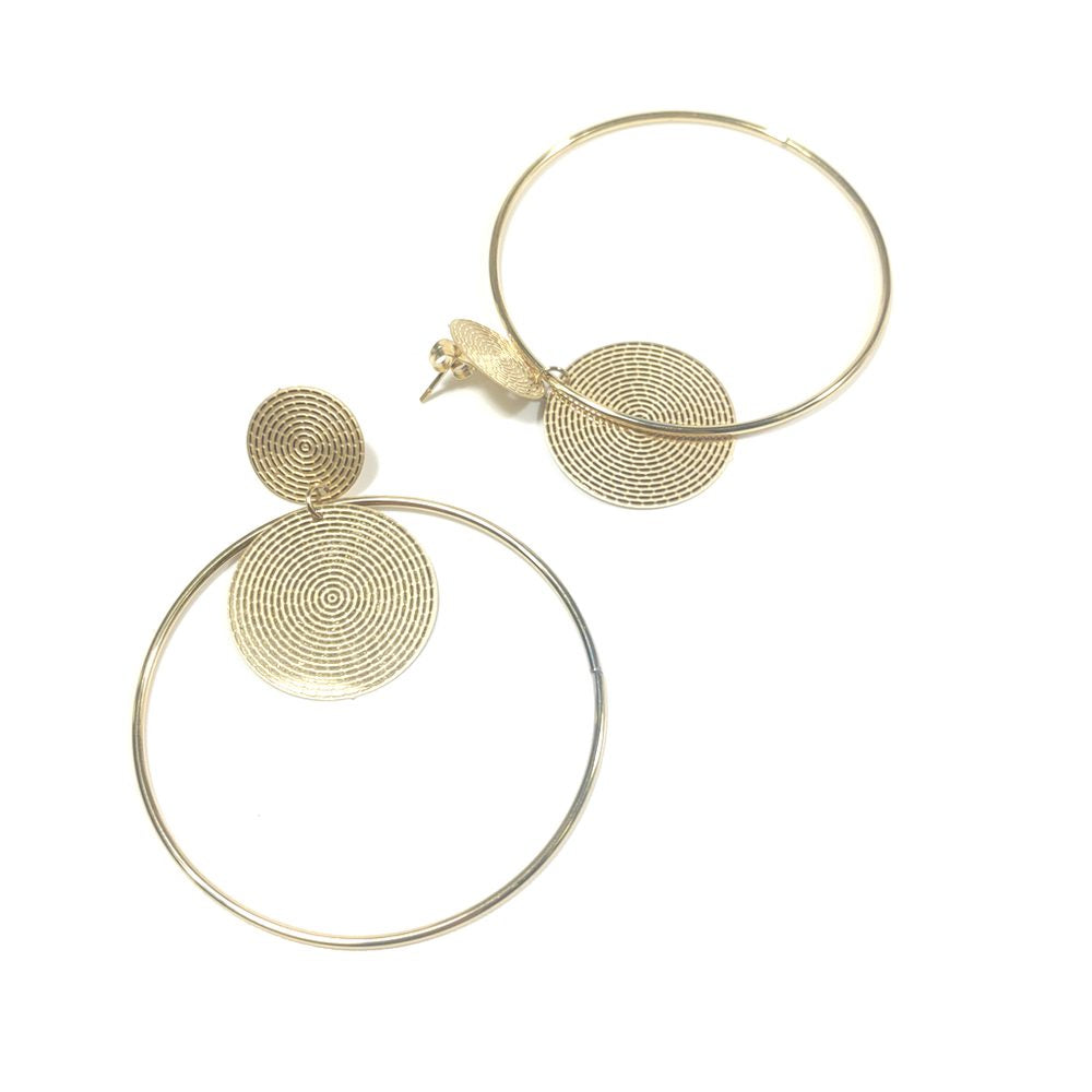 ORECCHINI acciaio 316 L Chirurgico dorato - YESS – immagine3