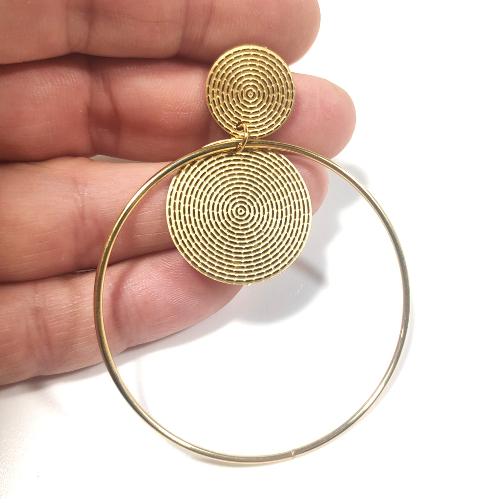 EARRINGS 316 L Surgical steel gold - YESS