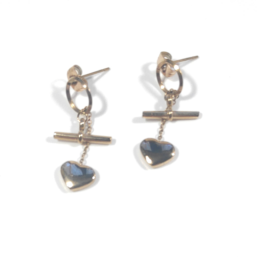 OHRRINGE 316 L Chirurgenstahl rosé - Herzen