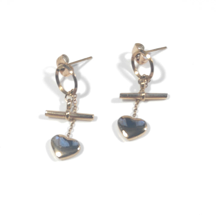 OHRRINGE 316 L Chirurgenstahl rosé - Herzen