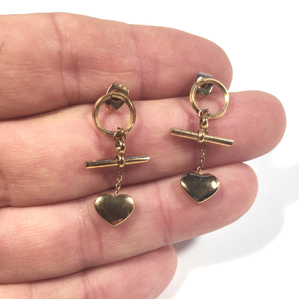 OHRRINGE 316 L Chirurgenstahl rosé - Herzen