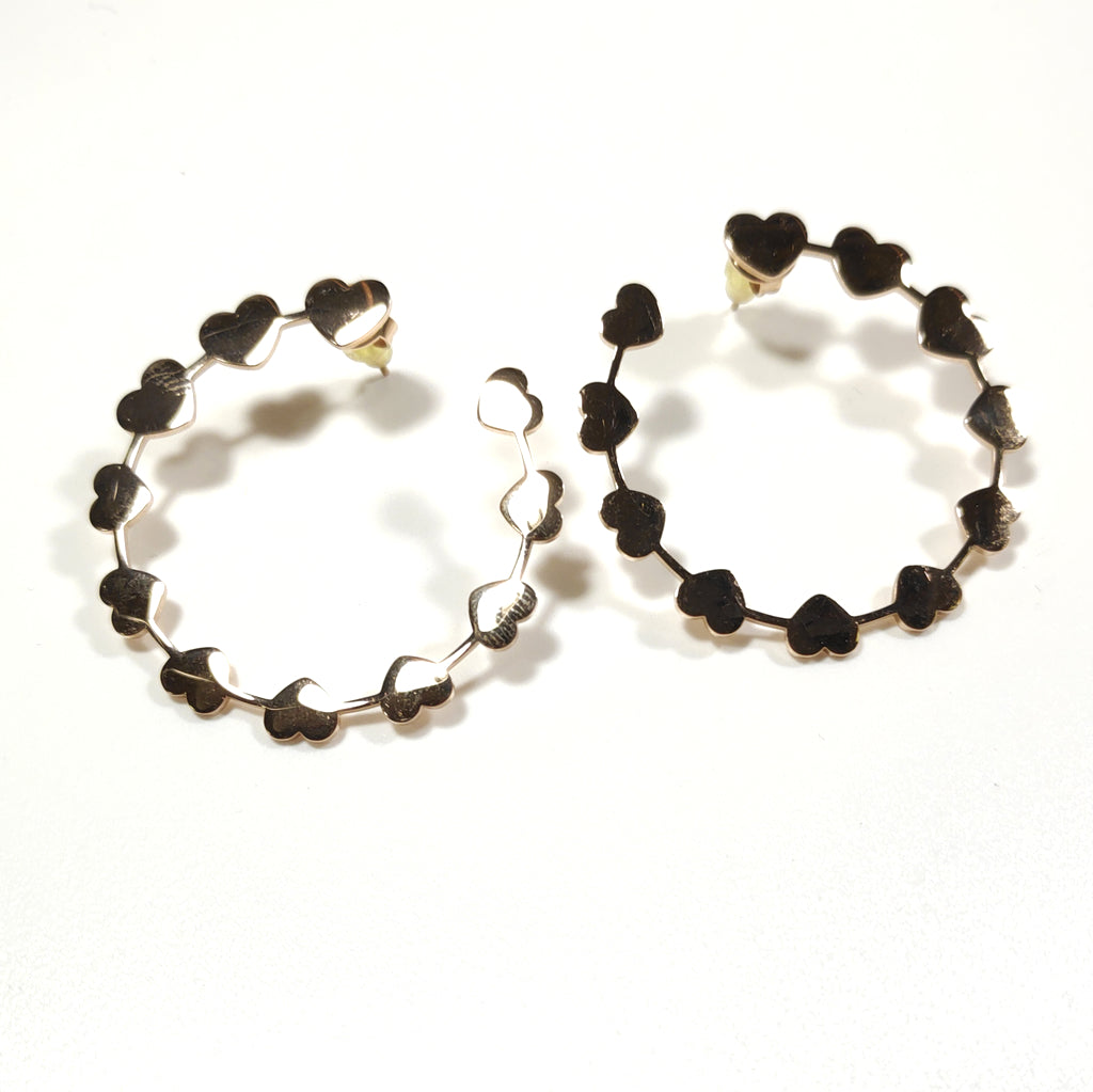 OHRRINGE 316 L Chirurgenstahl rosé - Herzen