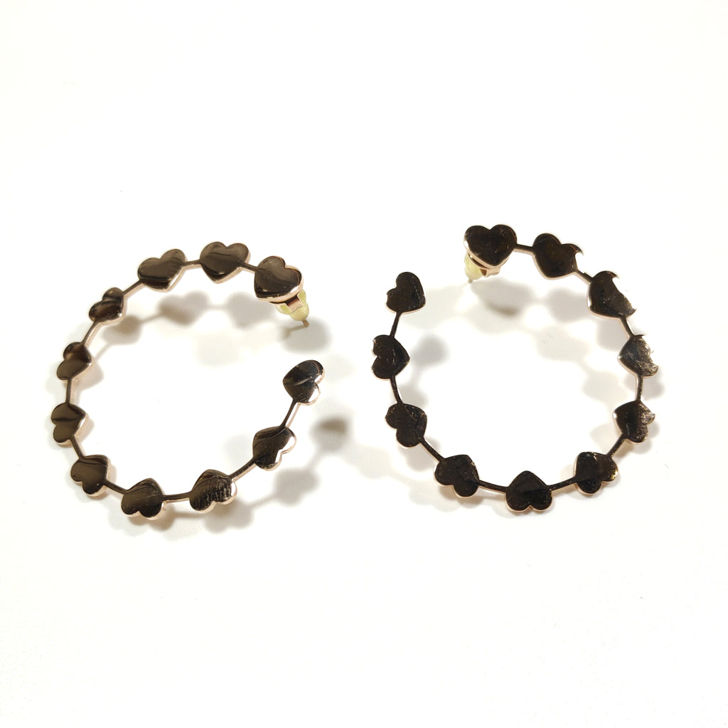 ORECCHINI acciaio 316 L Chirurgico rosèORECCHINI  | Cuori