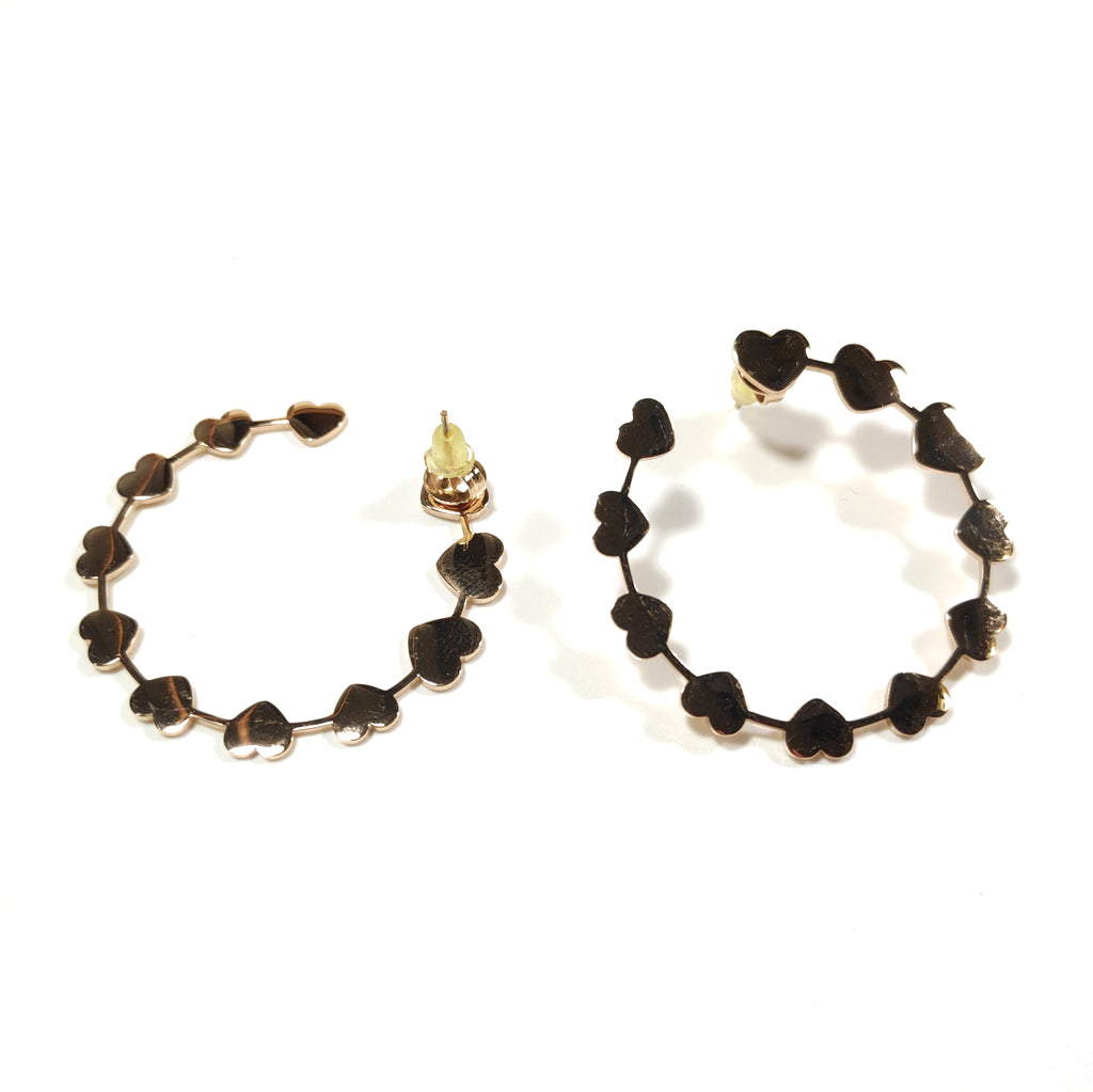 OHRRINGE 316 L Chirurgenstahl rosé - Herzen