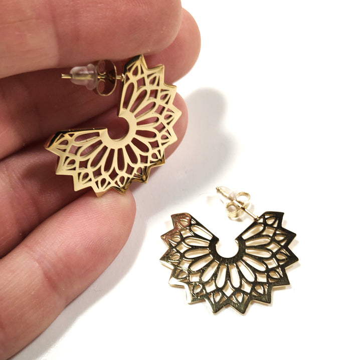 EARRINGS 316 L surgical steel gold - HANDY