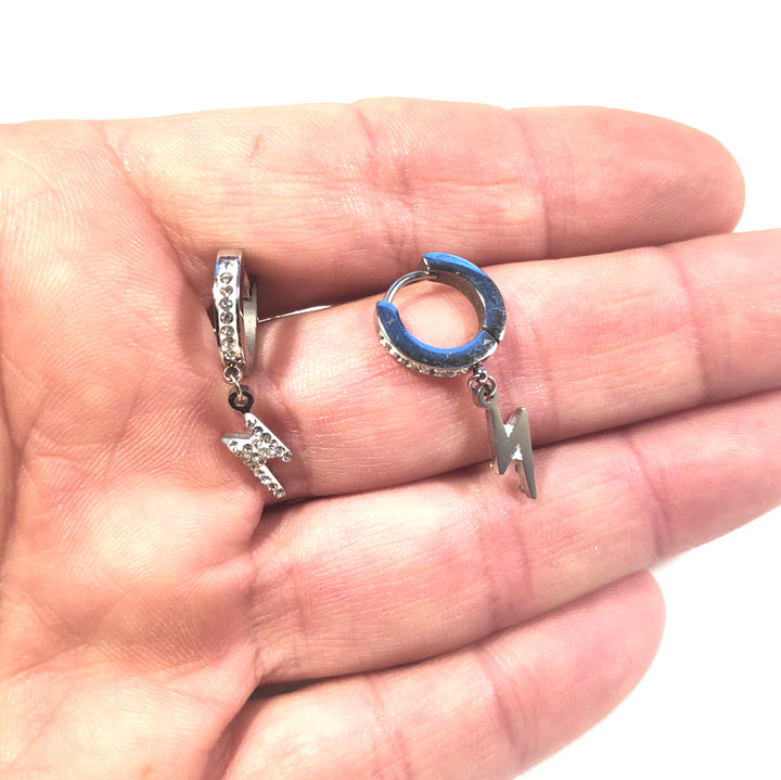 EARRINGS 316 L Surgical steel - Lightning