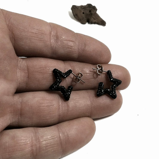ORECCHINI con strass in acciaio 316 L Chirurgico ORECCHINI | Stella