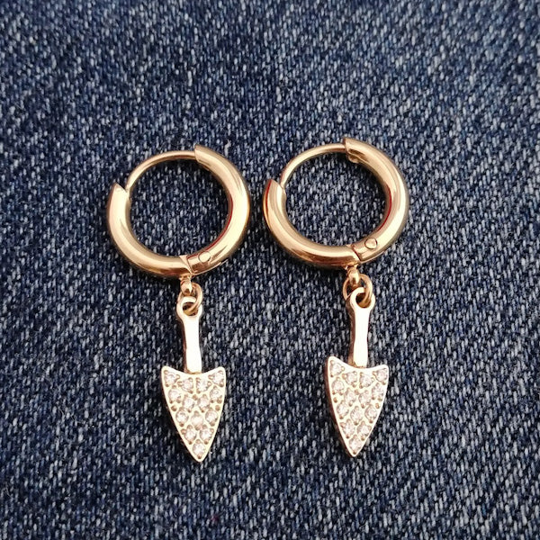 ORECCHINI ALEXANDER orecchini in acciaio dorato 316 L Chirurgico