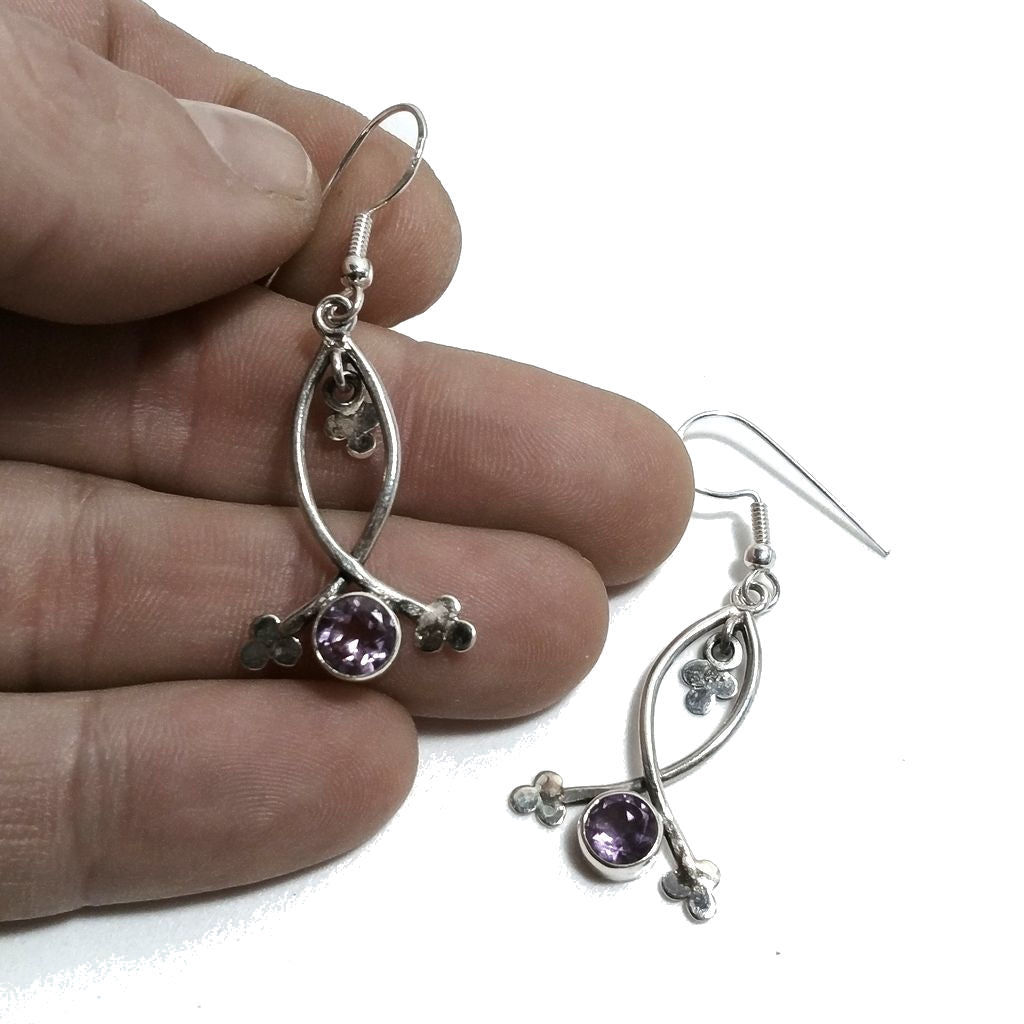ORECCHINI Argento 925 artigianali con pietra - HOLLY