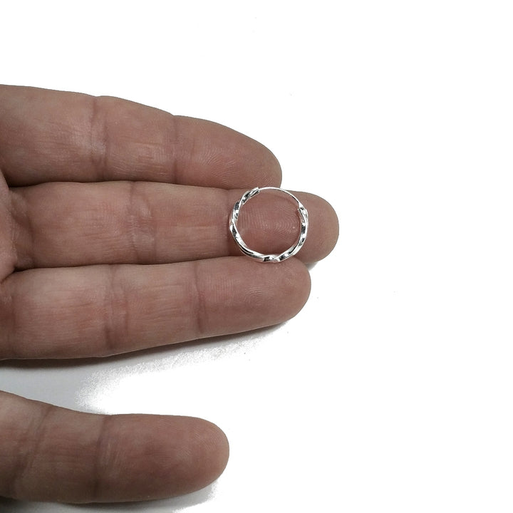 Coppia ORECCHINI cerchio argento - TWIST