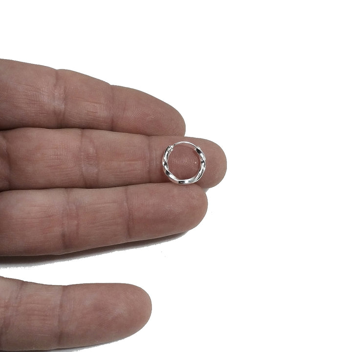 Coppia ORECCHINI cerchio argento - TWIST