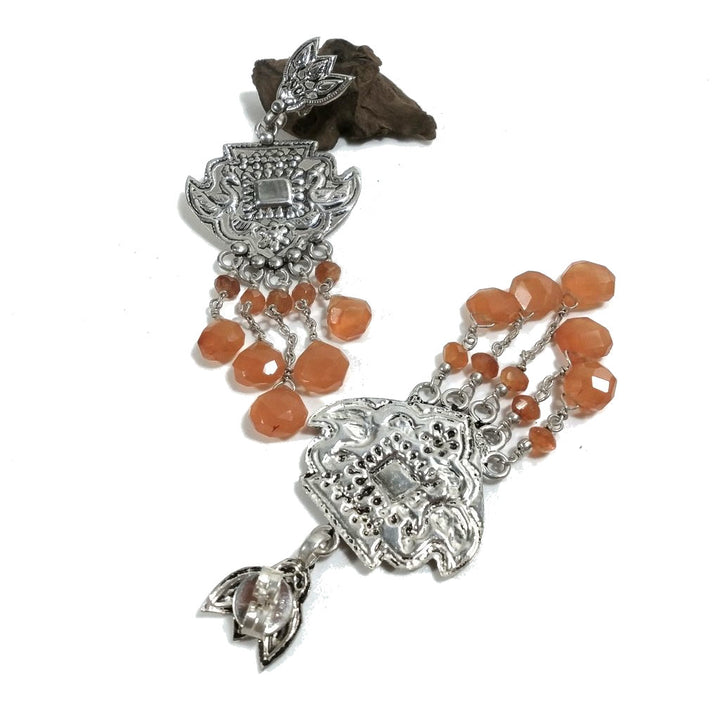 ORECCHINI Argento 925 ORECCHINI artigianali con Corniola | orecchini etnici