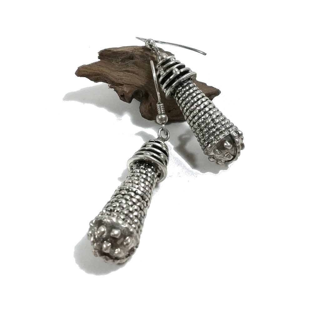 ORECCHINI etnici in argento 925 a goccia filigrana