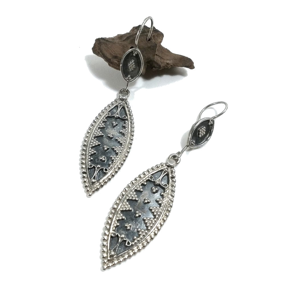 ORECCHINI etnici in argento 925 scudo | Orecchini pendenti etnici