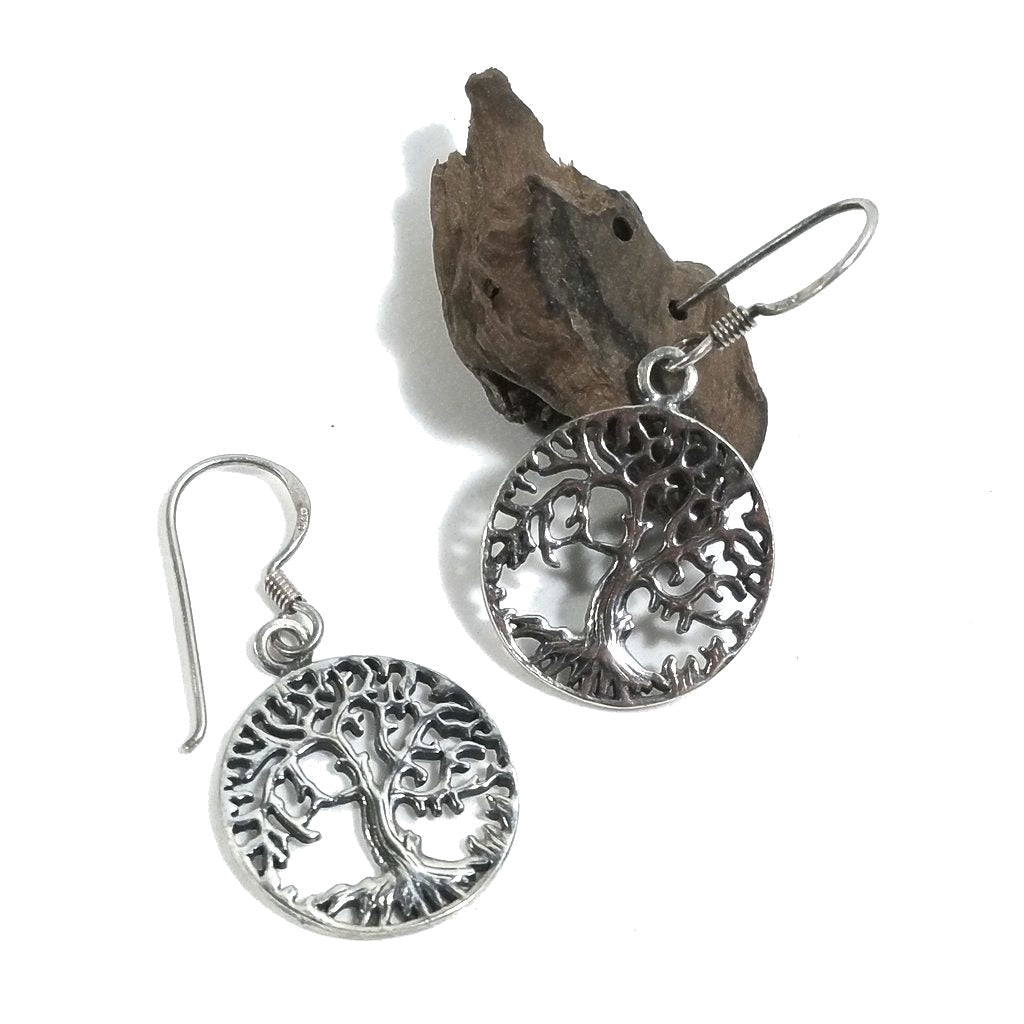 TREE OF LIFE ethnic 925 silver EARRINGS