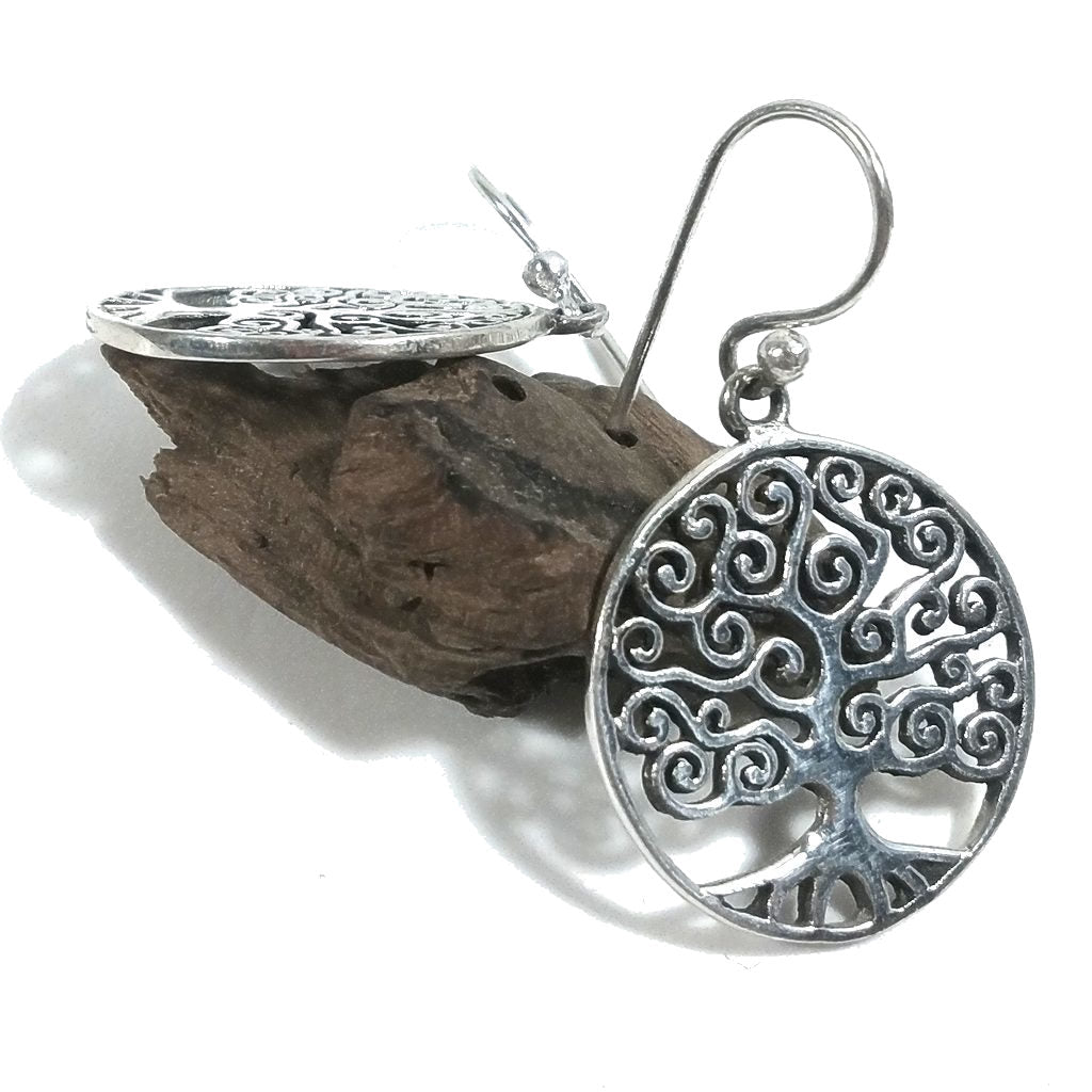 ORECCHINI etnici in argento 925 ALBERO DELLA VITA | Orecchini in argento